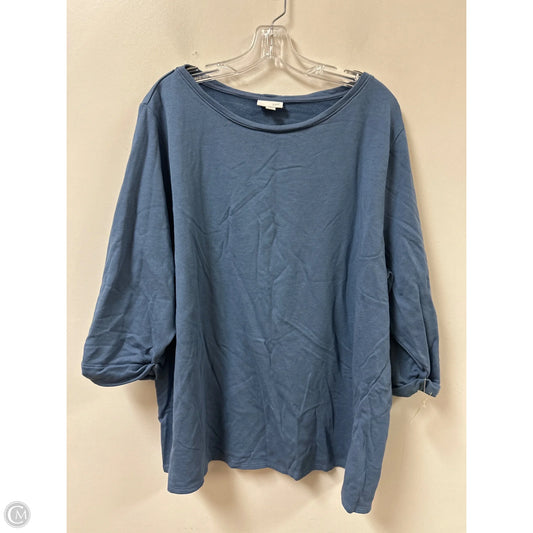 Top Long Sleeve By J. Jill In Blue, Size: 3x