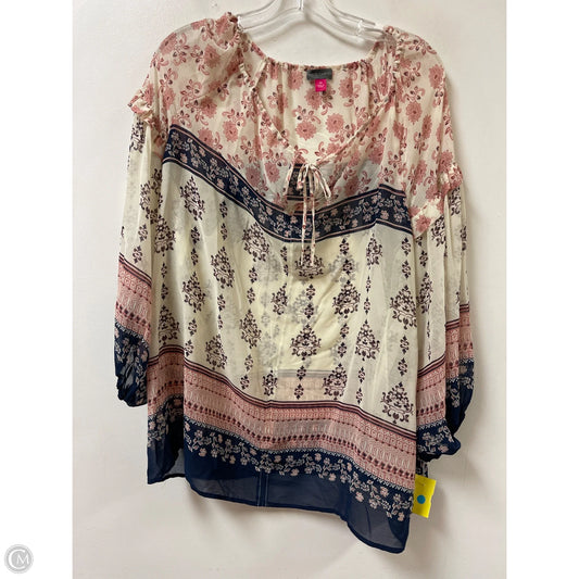 Top Long Sleeve By Vince Camuto In Cream, Size: 2x