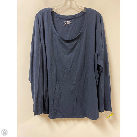 Top Long Sleeve By Terra & Sky In Blue, Size: 4x