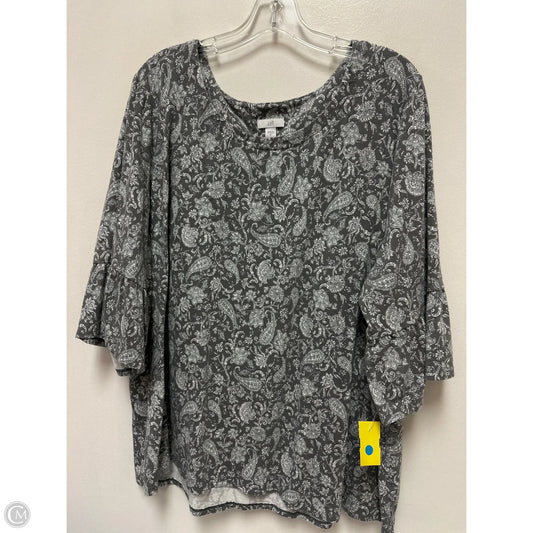 Top Long Sleeve By J. Jill In Grey, Size: 3x