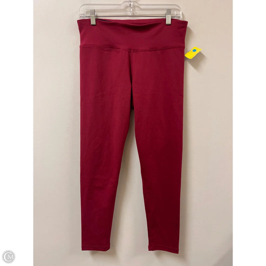 Athletic Leggings By Jockey In Red, Size: L