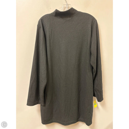 Tunic Long Sleeve By Clothes Mentor In Black, Size: 1x