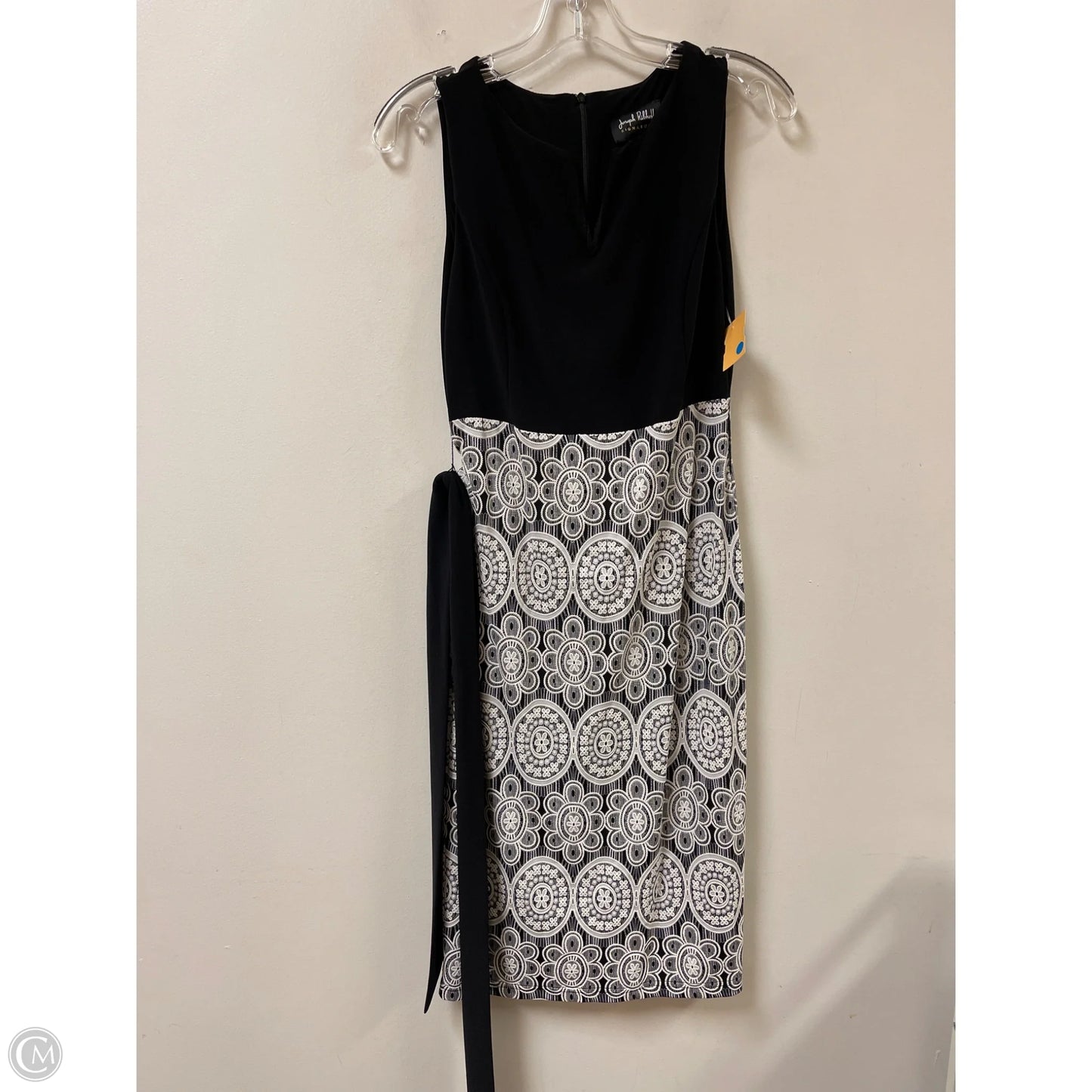 Dress Casual Midi By Joseph Ribkoff In Black & White, Size: S