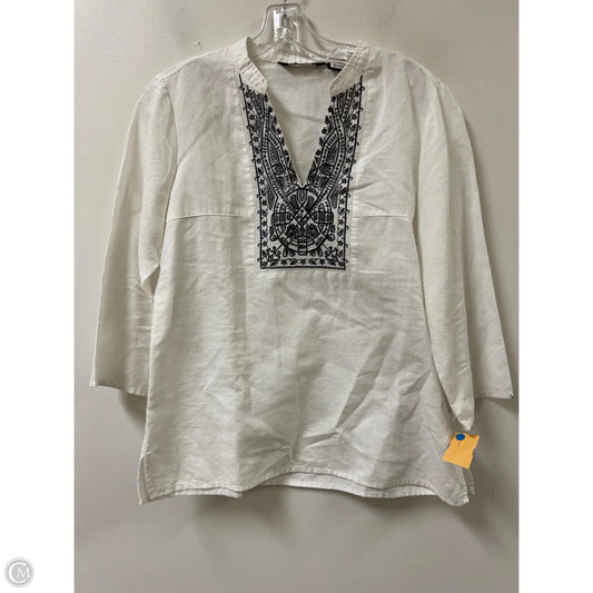 Top Long Sleeve By Carole Little In White, Size: M