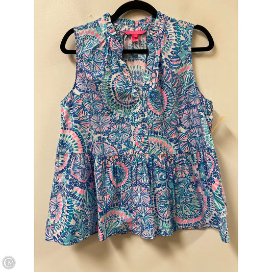 Top Sleeveless Designer By Lilly Pulitzer In Multi-colored, Size: L