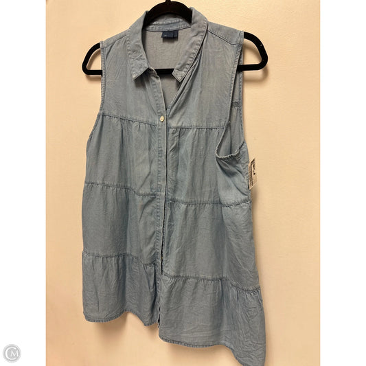 Tunic Short Sleeve By J. Jill In Blue Denim, Size: L