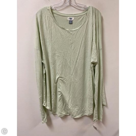 Athletic Top Long Sleeve Collar By Old Navy In Green, Size: 2x