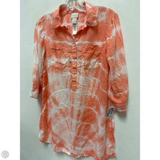 Top Long Sleeve By Chicos In Coral, Size: S
