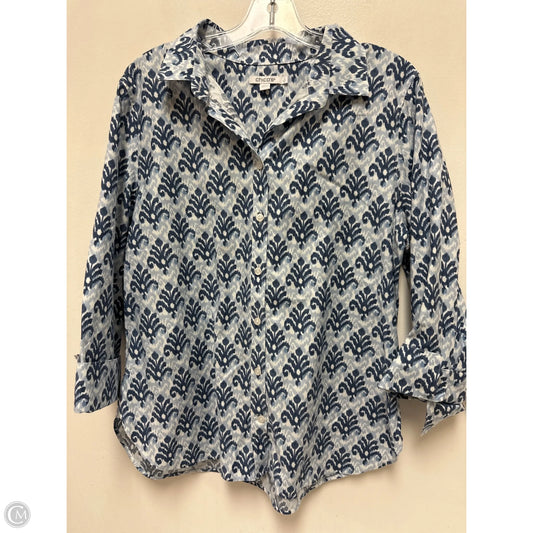 Top Long Sleeve By Chicos In Blue, Size: L