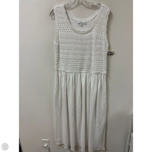 Dress Casual Maxi By Chicos In White, Size: L