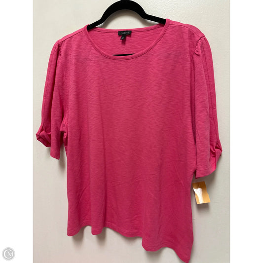 Top Short Sleeve By Talbots In Pink, Size: Xl