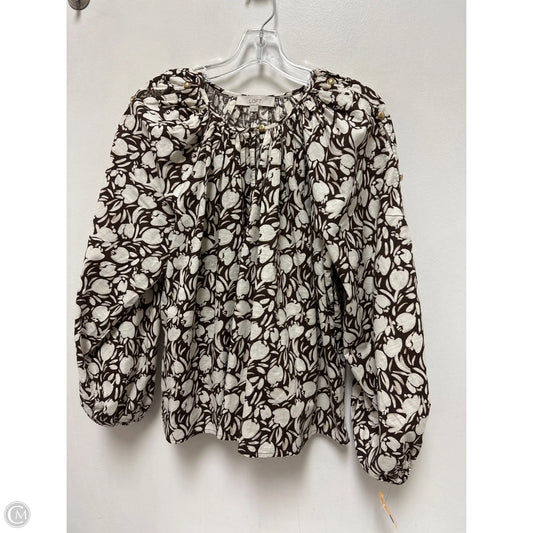 Top Long Sleeve By Loft In Brown, Size: S