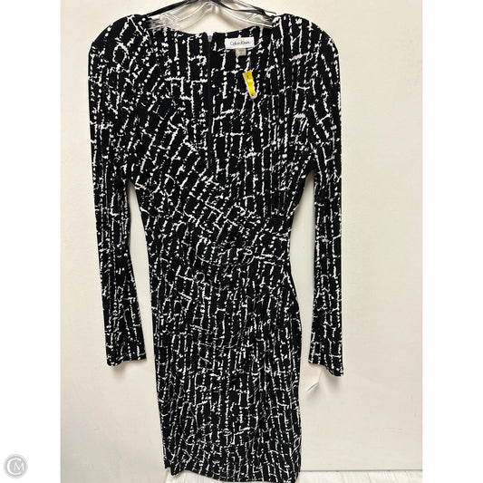 Dress Casual Midi By Calvin Klein In Black, Size: M