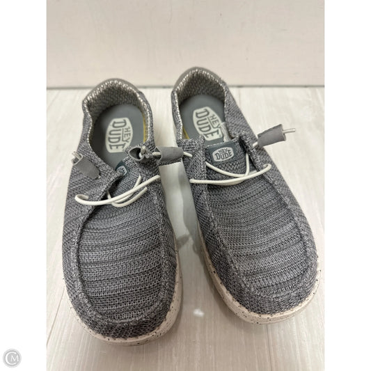 Shoes Flats By Hey Dude In Grey, Size: 7