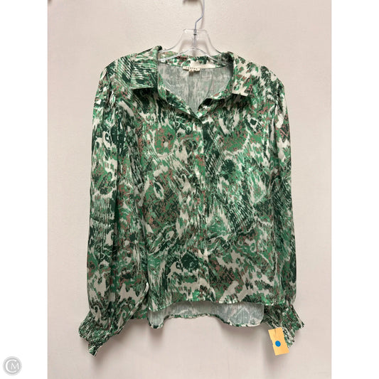 Blouse Long Sleeve By Jodifl In Green, Size: S