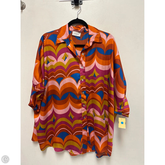 Top Short Sleeve By Adrienne In Multi-colored, Size: S