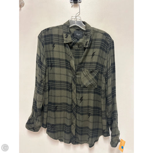 Blouse Long Sleeve By Rails In Green, Size: S