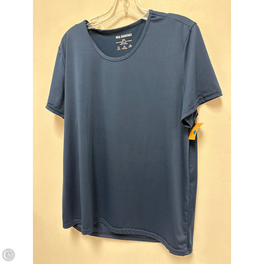 Athletic Top Short Sleeve By Clothes Mentor In Navy, Size: 2x