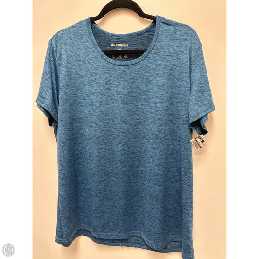 Athletic Top Short Sleeve By Clothes Mentor In Blue, Size: 2x