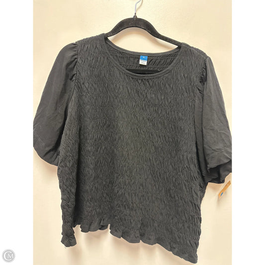 Top Short Sleeve By Old Navy In Black, Size: Xl