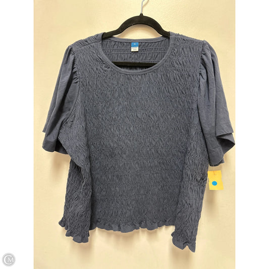Top Short Sleeve By Old Navy In Blue, Size: Xl