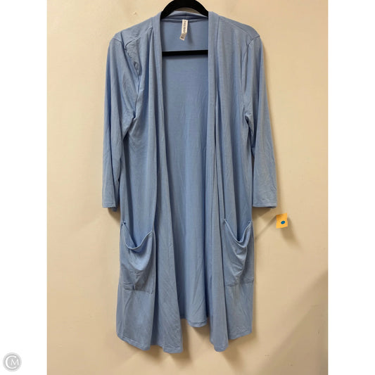 Sweater Cardigan By Zenana In Blue, Size: L