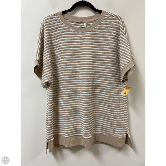 Top Short Sleeve By Clothes Mentor In Cream, Size: Xl