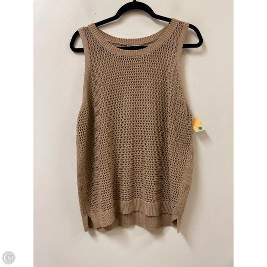 Sweater Short Sleeve By Zeagoo In Brown, Size: Xl