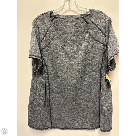 Athletic Top Short Sleeve By Clothes Mentor In Grey, Size: 1x