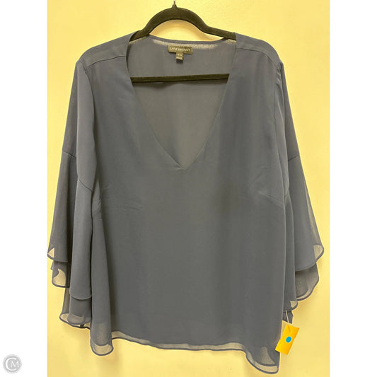 Top Long Sleeve By Lane Bryant In Navy, Size: 2x