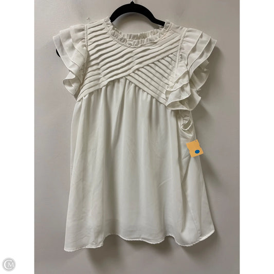 Top Short Sleeve By Entro In White, Size: S