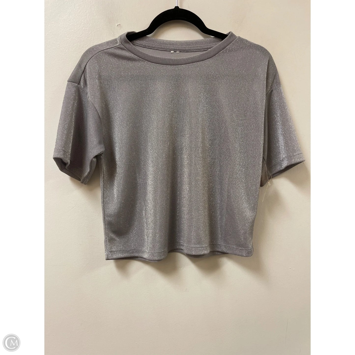 Top Short Sleeve By Clothes Mentor In Silver, Size: Xs