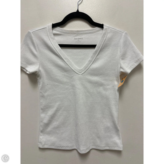 Top Short Sleeve By Old Navy In White, Size: S