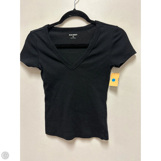 Top Short Sleeve By Old Navy In Black, Size: Xs