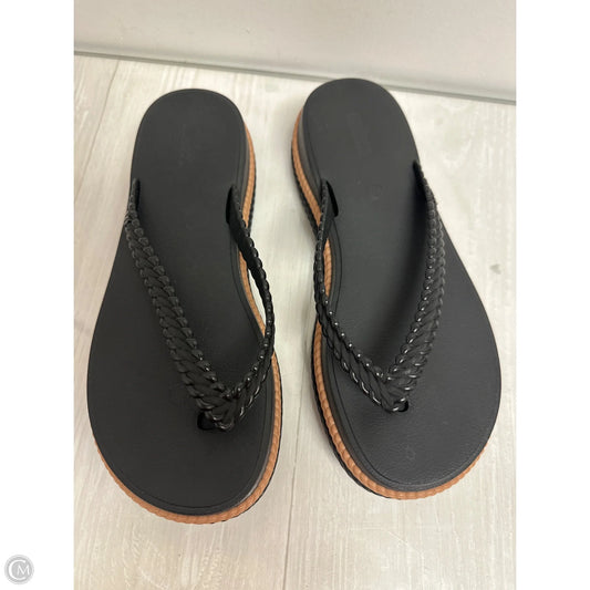 Sandals Flats By Clothes Mentor In Black, Size: 9