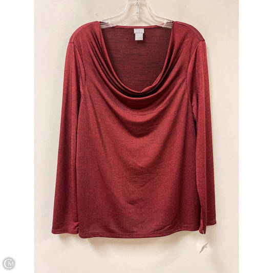 Top Long Sleeve By Chicos In Red, Size: L