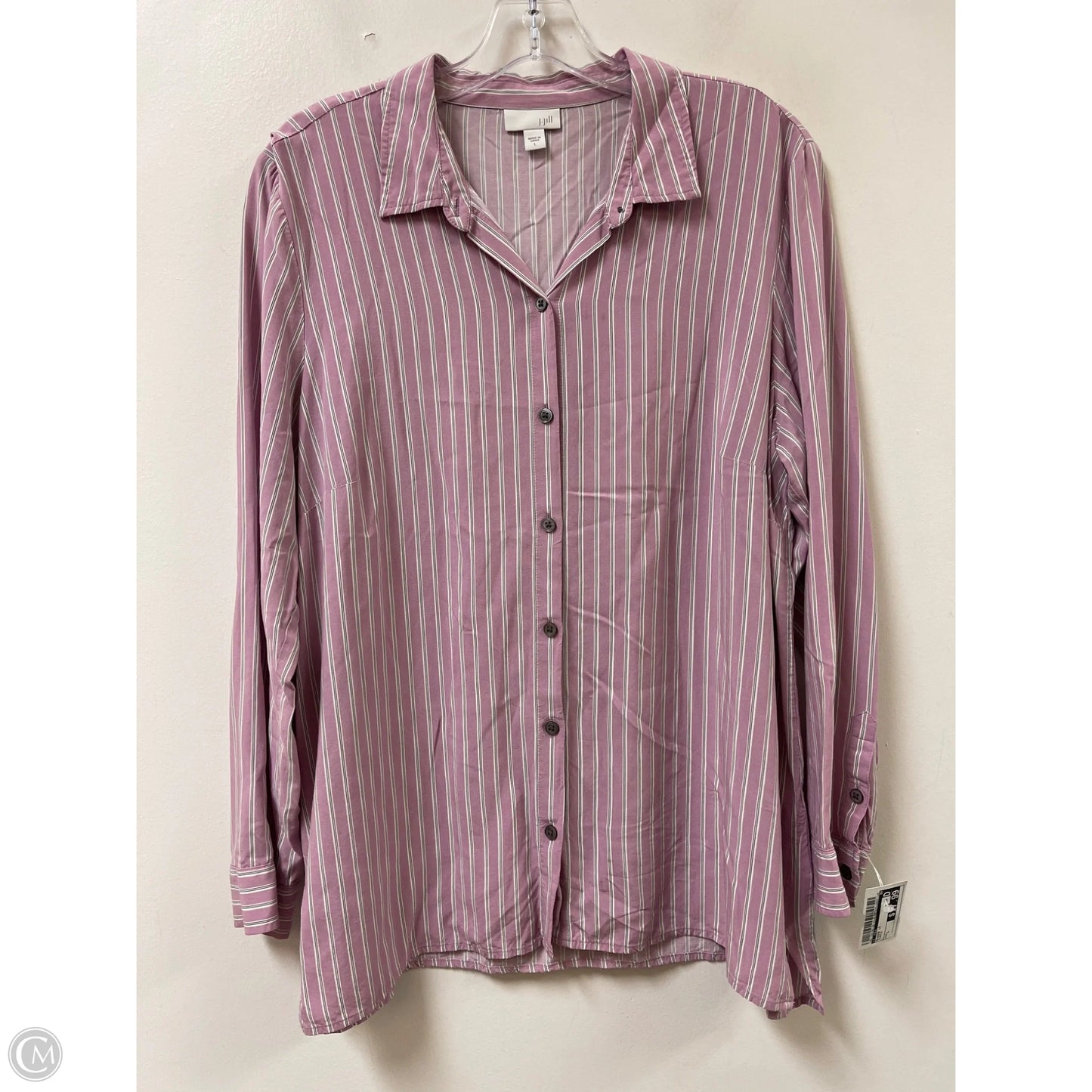 Blouse Long Sleeve By J. Jill In Purple, Size: L