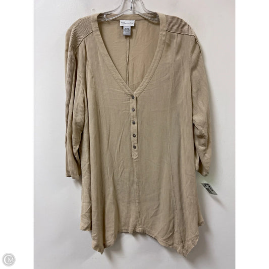 Tunic Long Sleeve By Soft Surroundings In Tan, Size: M