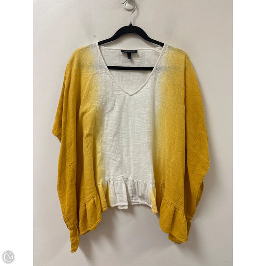 Swimwear Cover-up By Lane Bryant In White & Yellow, Size: 1x