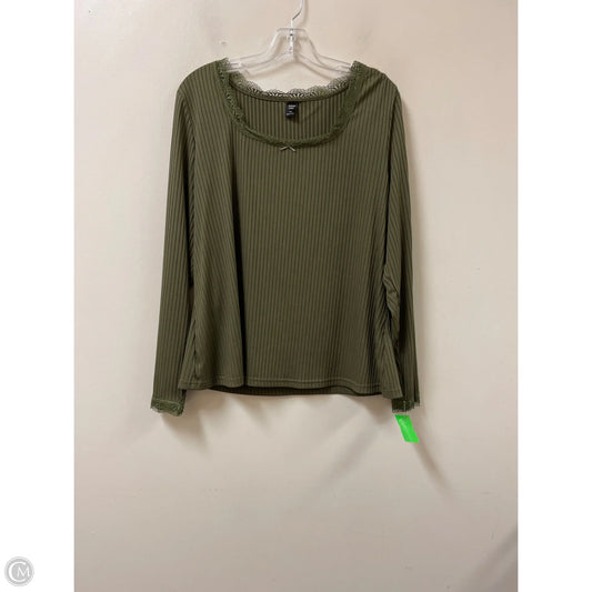 Top Long Sleeve By Shein In Green, Size: 4x
