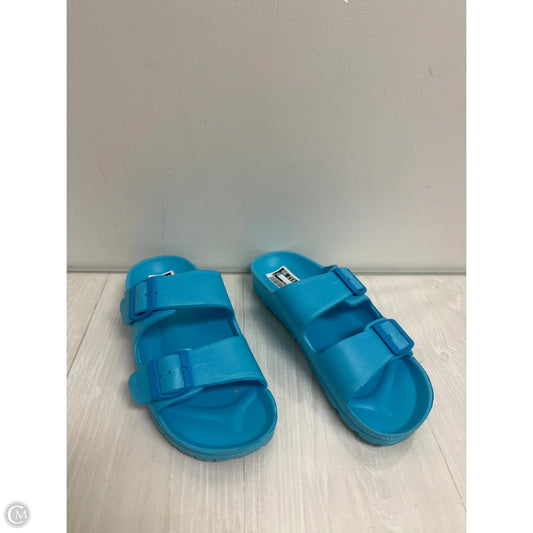 Sandals Flats By Clothes Mentor In Blue, Size: 10
