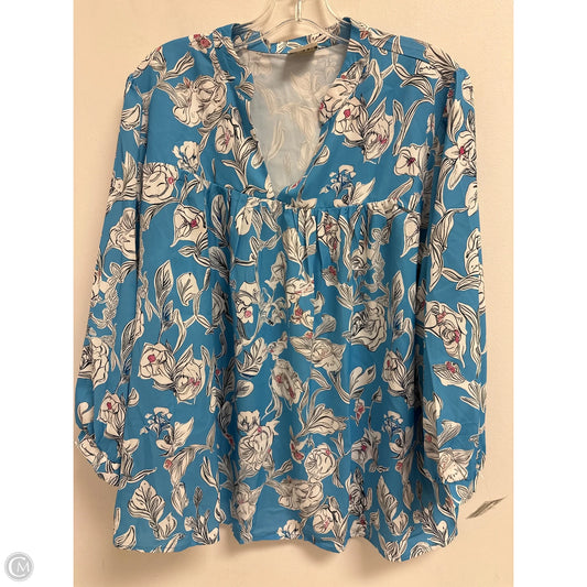 Top Long Sleeve By Clothes Mentor In Blue, Size: L