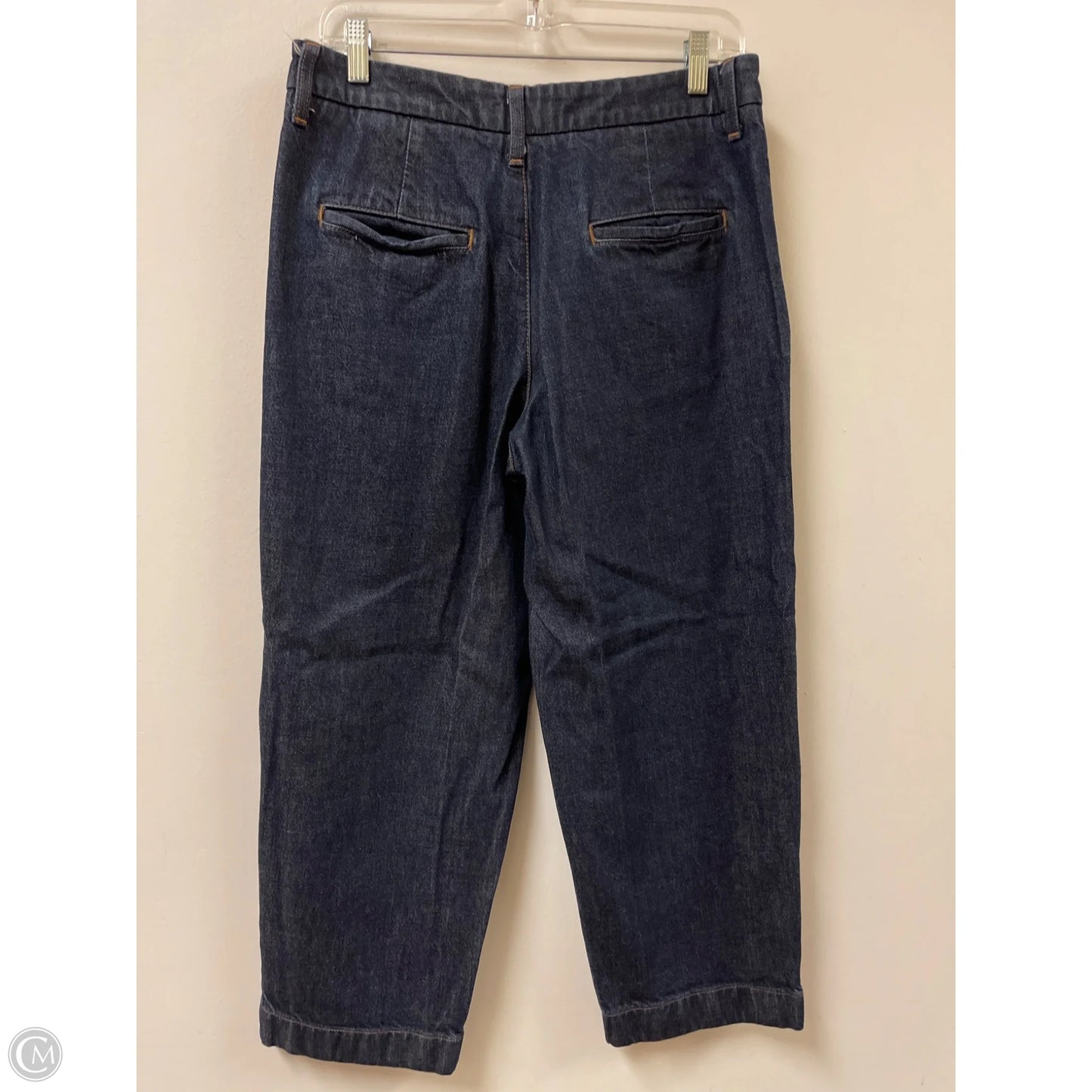 Jeans Straight By Banana Republic In Black Denim, Size: 8