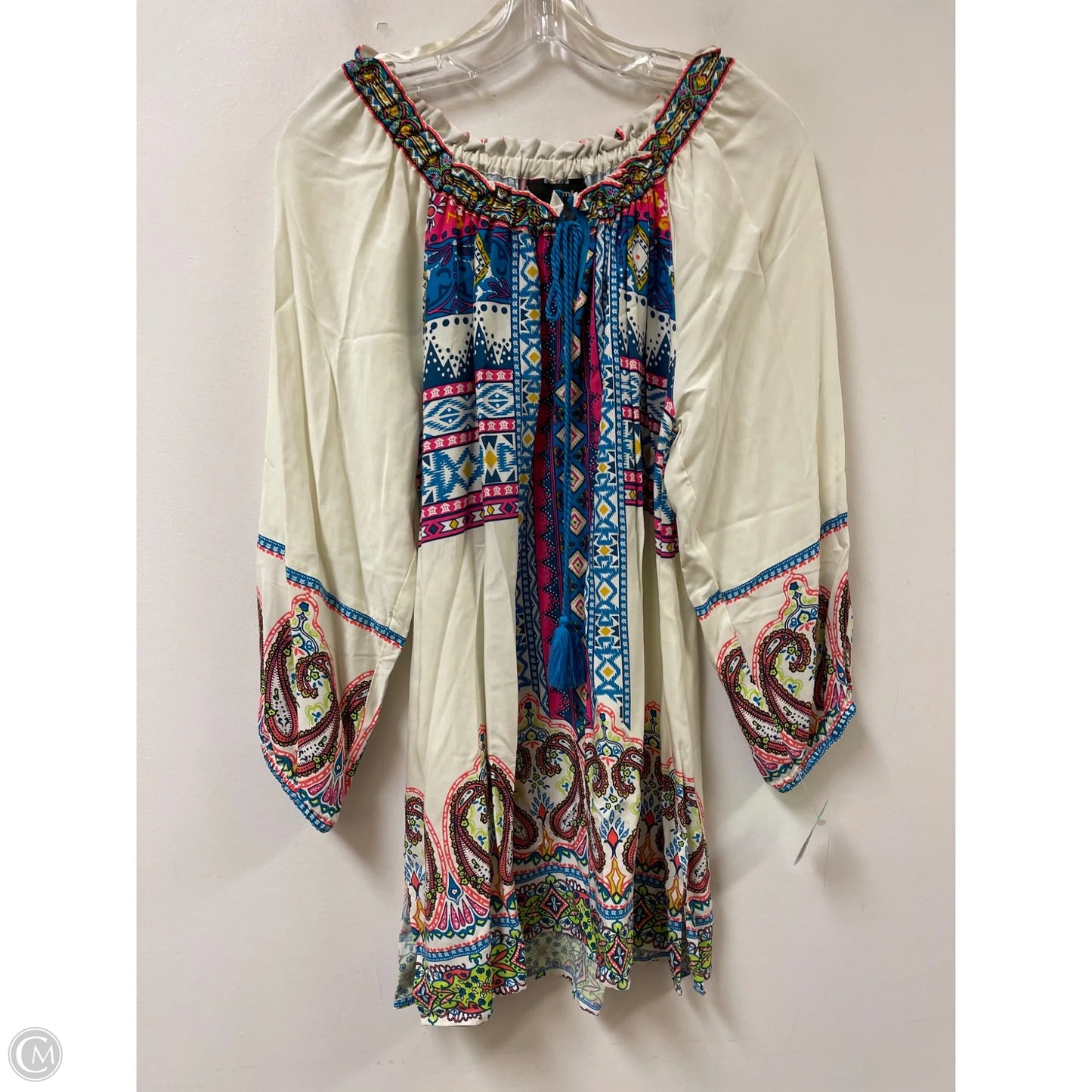 Tunic Long Sleeve By Ali Miles In Cream, Size: M