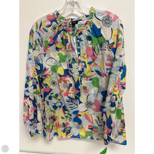 Top Long Sleeve By Talbots In Multi-colored, Size: M