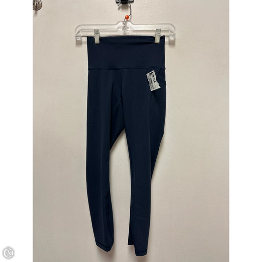 Athletic Leggings By Lululemon In Navy, Size: 4