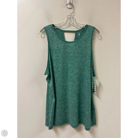 Athletic Tank Top By Ideology In Green, Size: 2x