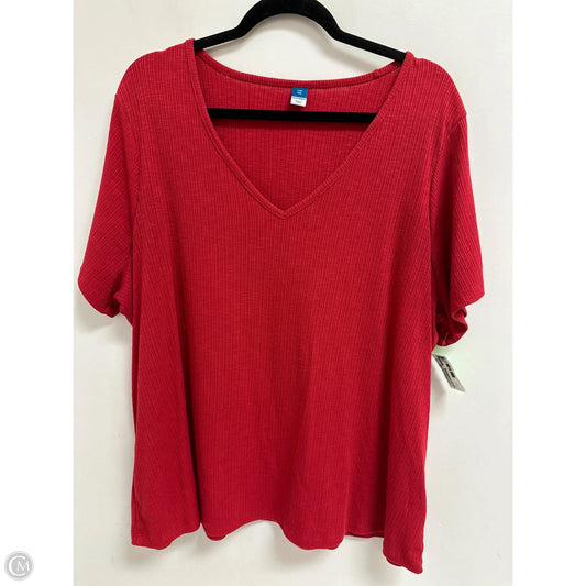 Top Short Sleeve By Old Navy In Red, Size: 1x
