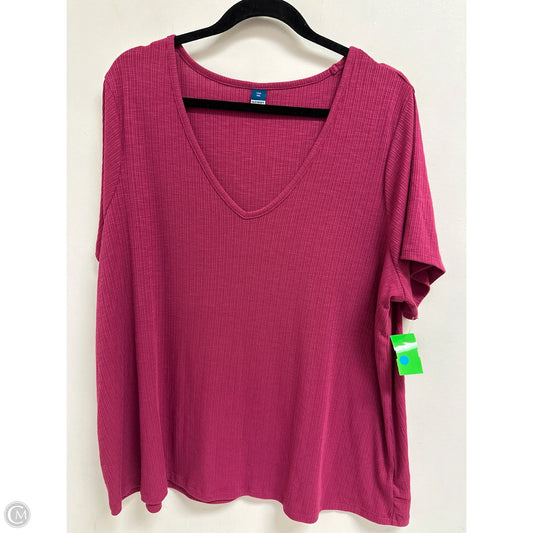 Top Short Sleeve By Old Navy In Pink, Size: 1x