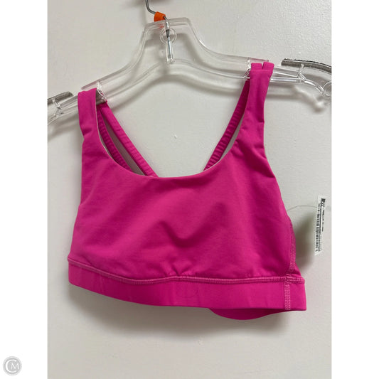 Athletic Bra By Lululemon In Pink, Size: 4